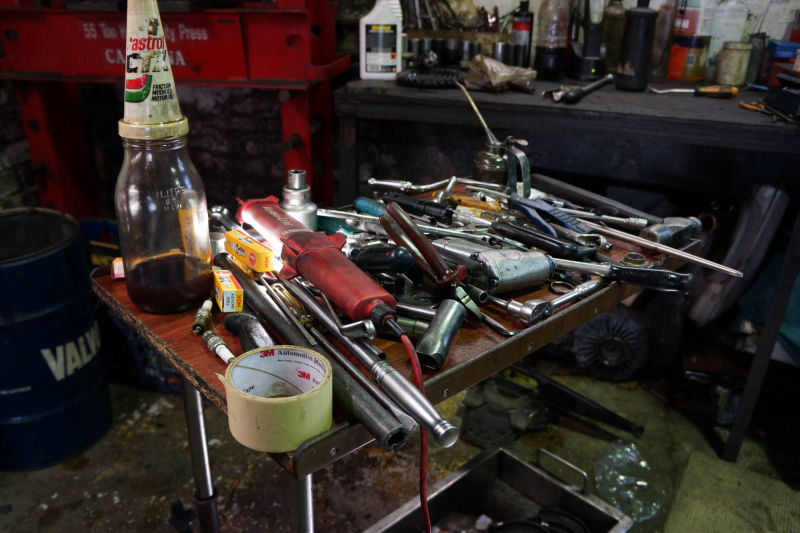 Classic car workshop