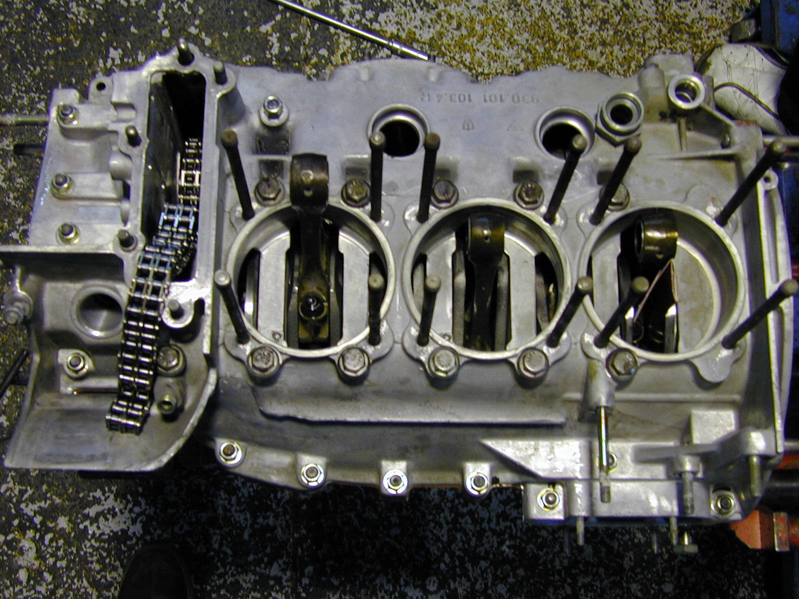 Porsche 930 crankcase assembly